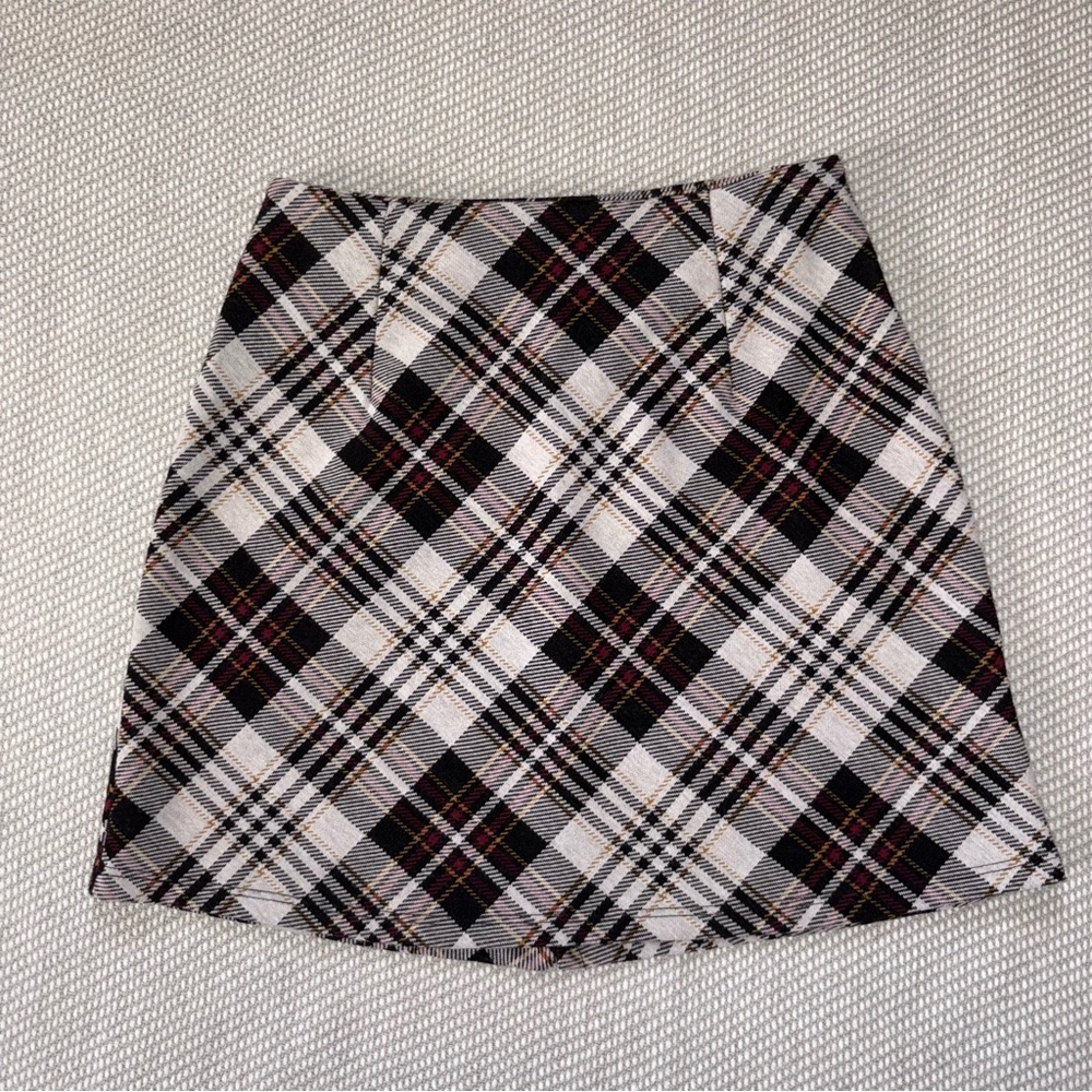 Originality Red Black White Plaid Tartan A Line Mini Skirt Sz Sm School Girl